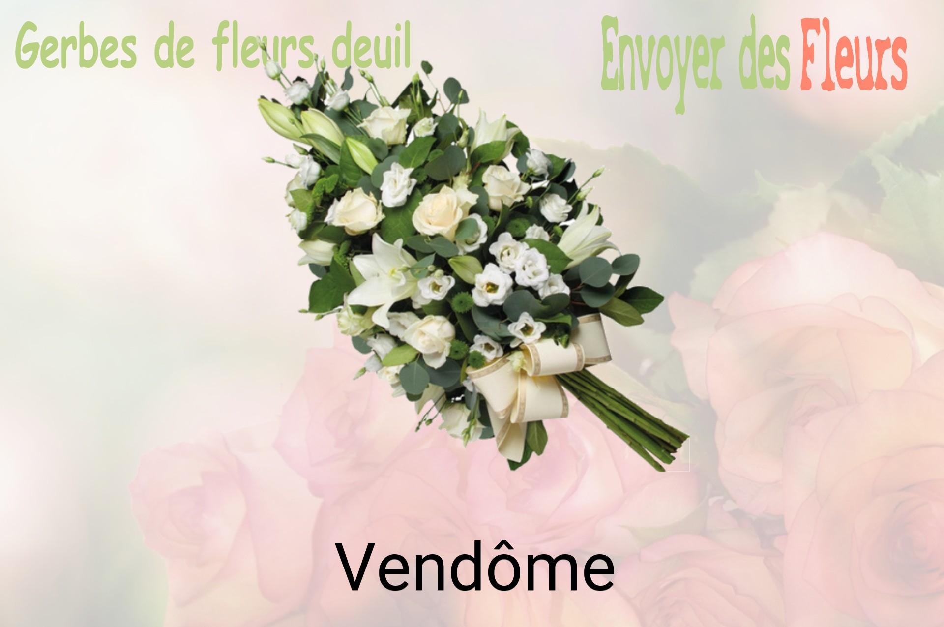 Gerbe de fleurs de deuil livrée à Vendôme